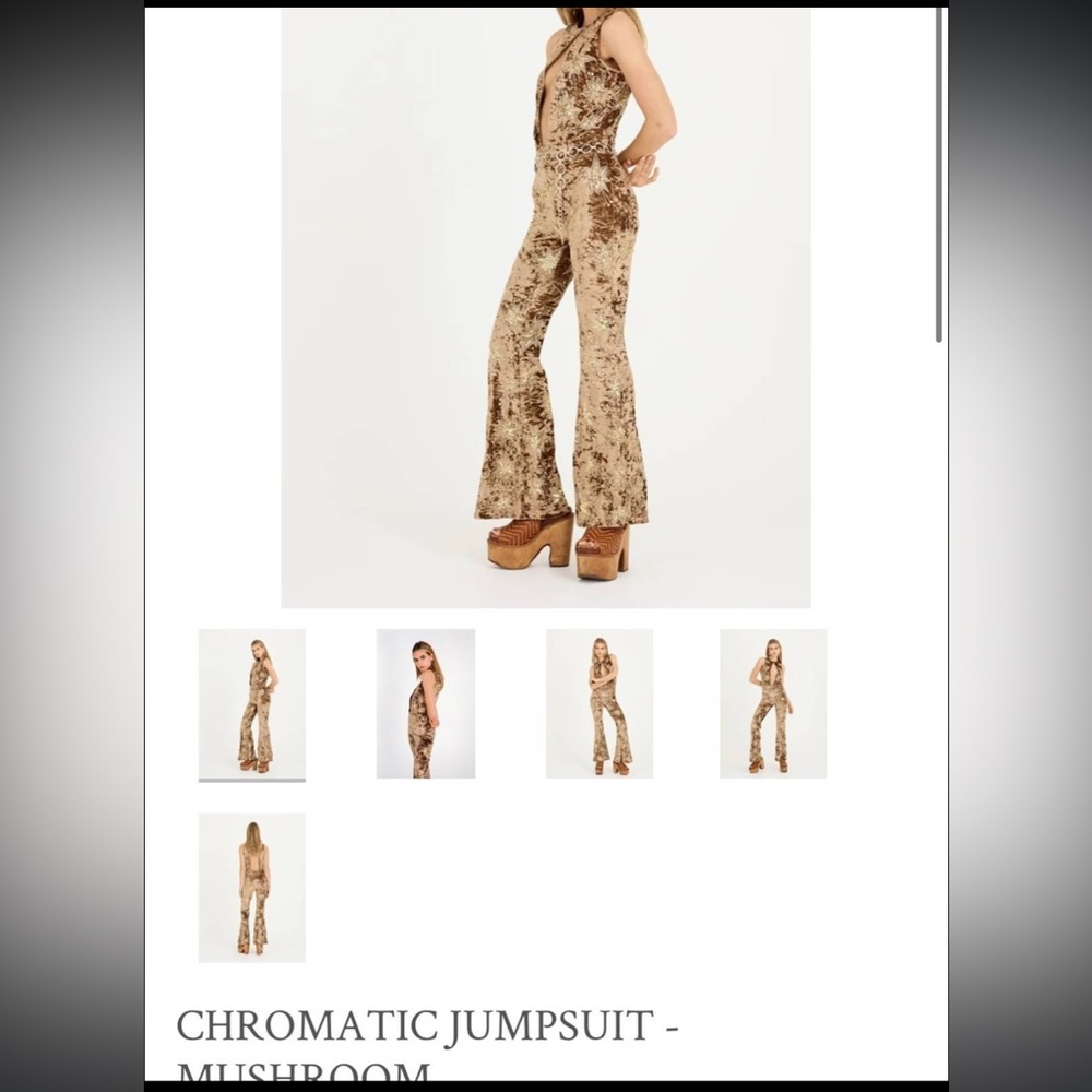 Chromatic Mushroom Flare Jumpsuit